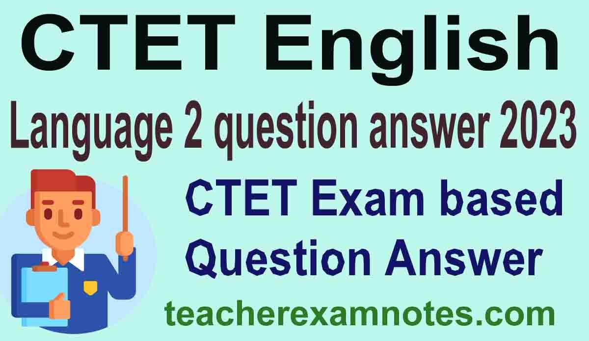ctet english language 2 english pedagogy