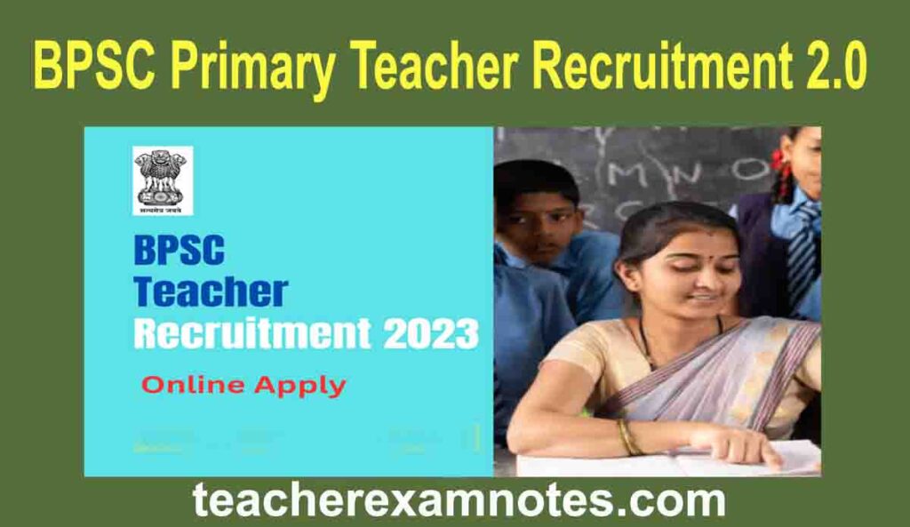 BPSC teacher recruitment 2023 registration begins for  prt
