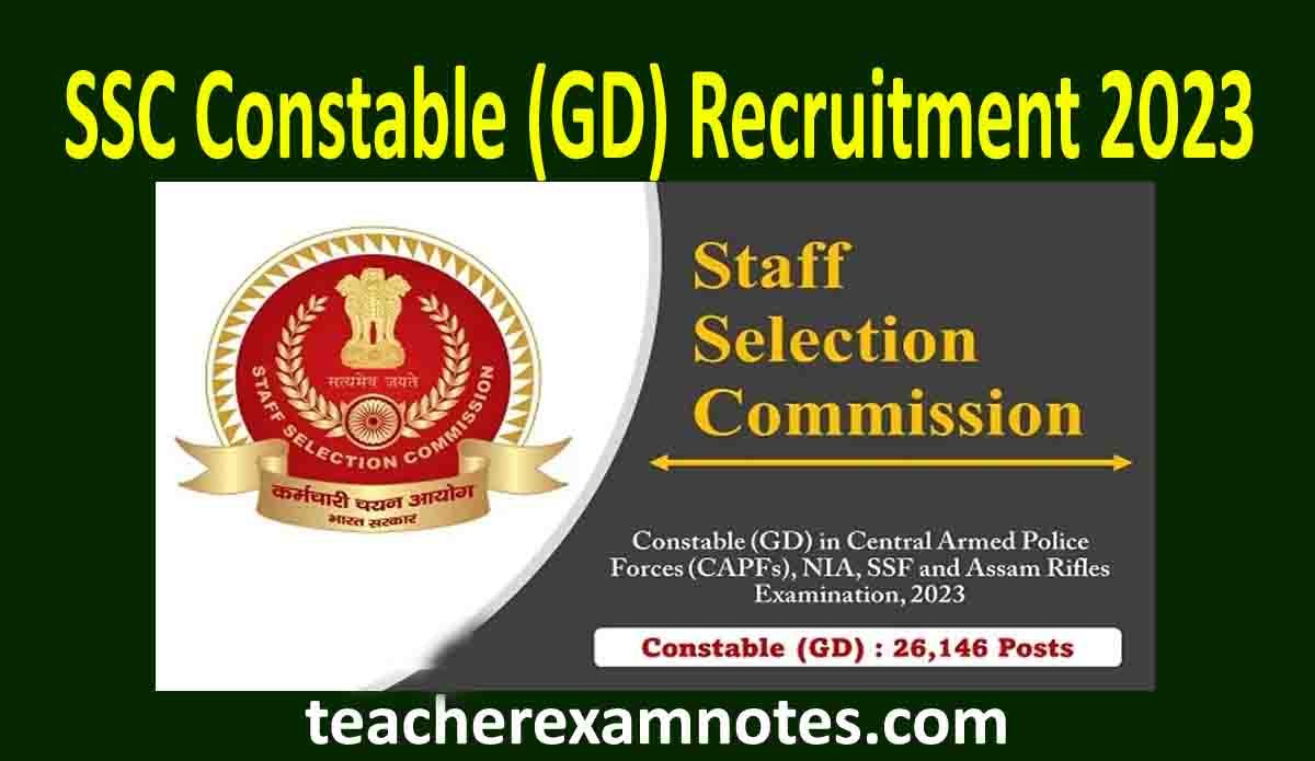 SSC GD New Vacancy 2023 Notification Release